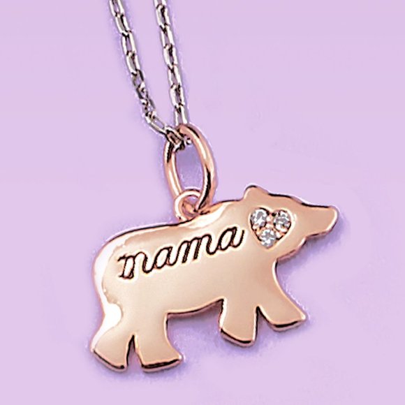Mama Bear Necklace, Charmed Aroma Mama Bear Mothers Day Collection - Picture 1 of 3
